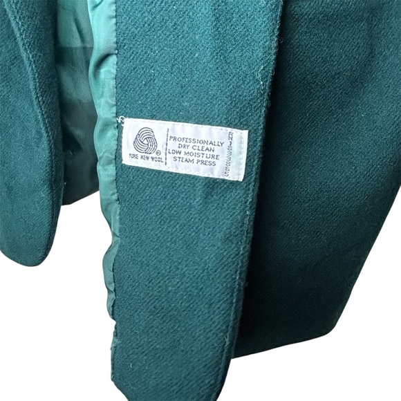 Wool Jacket Danielle Paige Oversize Dark Green Oversize Blazer Size 12 Women's - Picture 5 of 8